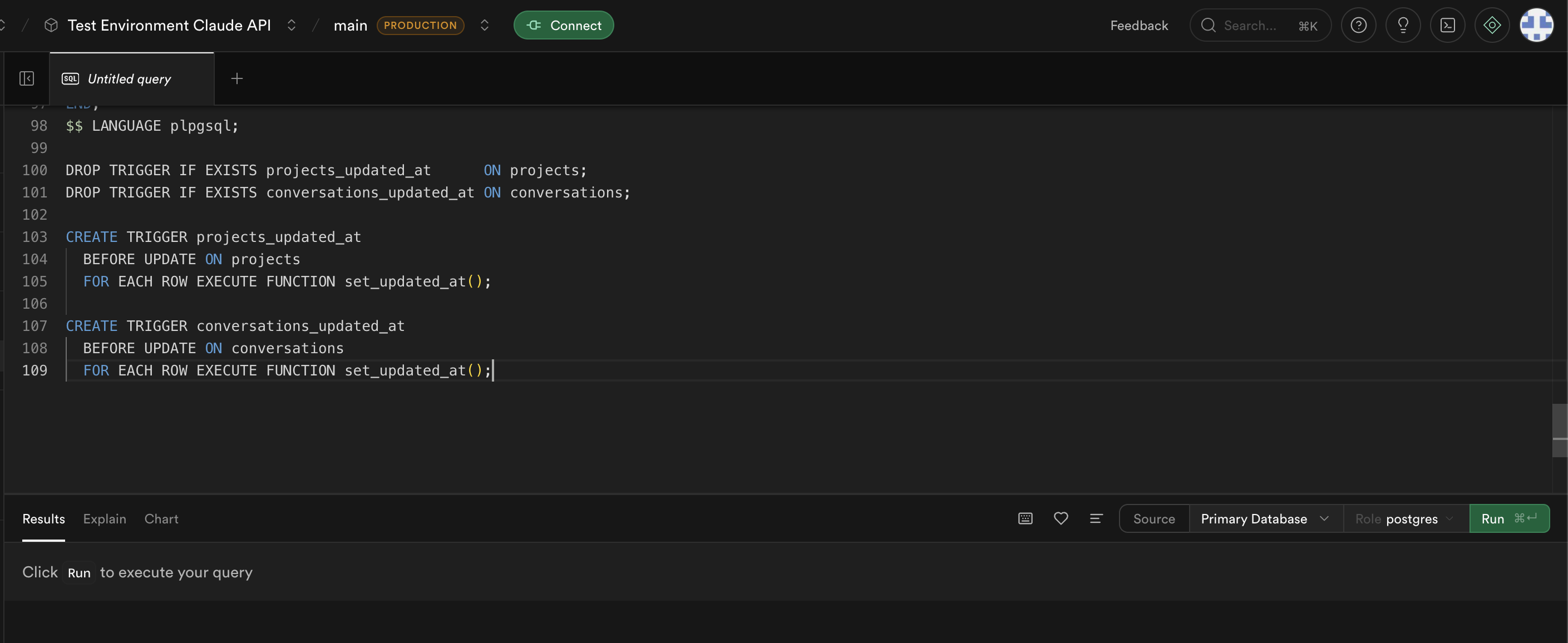 Paste and run SQL
