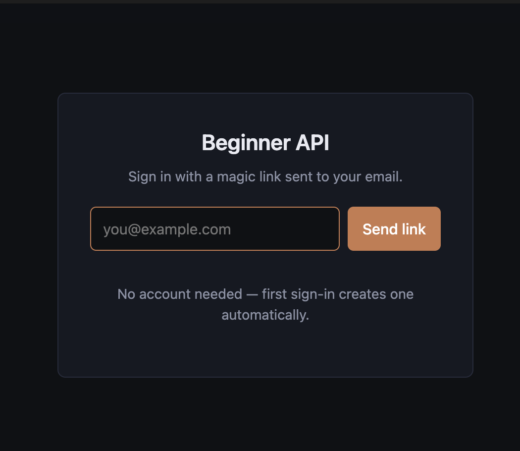 Login and dashboard