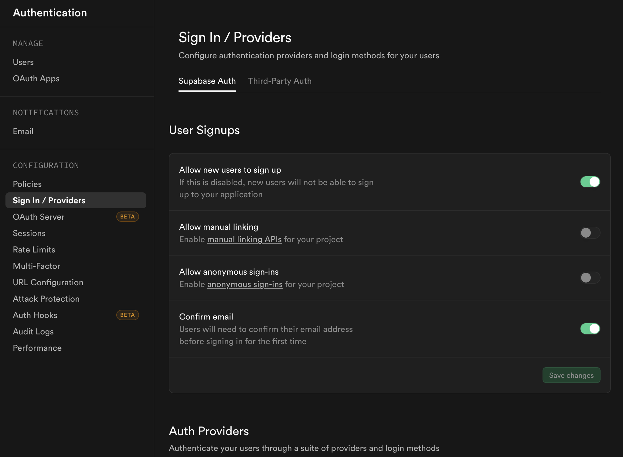 Disable new user signups
